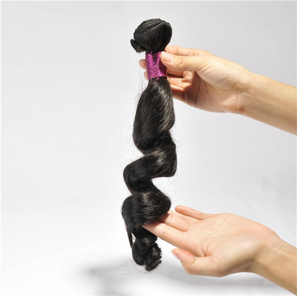 100% remy human hair weft in China lp77